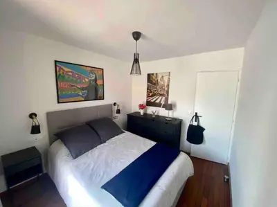 Un ou plusieurs lits dans un hébergement de l'établissement Villa Terrama Capbreton