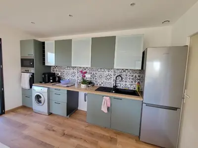 Cuisine ou kitchenette dans l'établissement Villas Floryanne