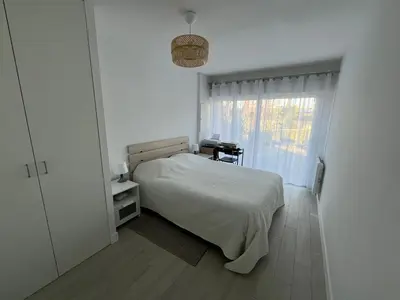 Un ou plusieurs lits dans un hébergement de l'établissement Maison familiale avec jardin, proche Dune du Pyla - 3 chambres - TV, WiFi, parking - FR-1-319-536