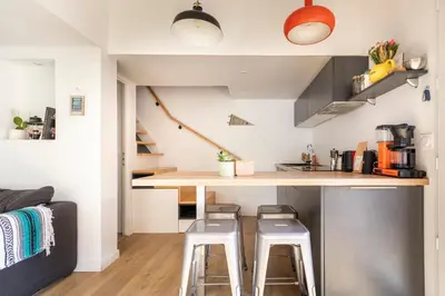 Cuisine ou kitchenette dans l'établissement Superbe Villa Patio rénovée et climatisée à Capbreton et aux portes d'Hossegor