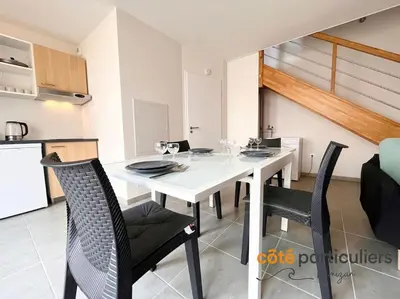 Cuisine ou kitchenette dans l'établissement Au Soleil Couchant - Apt T3 à 800m de l'Océan