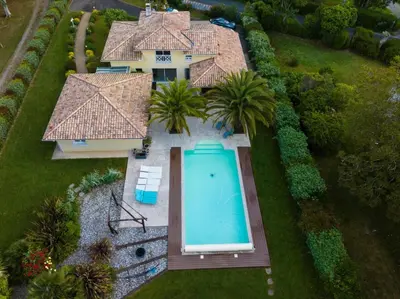Piscine de l'établissement Villa calme avec piscine entre Pays Basque et Sud Landes ou située à proximité
