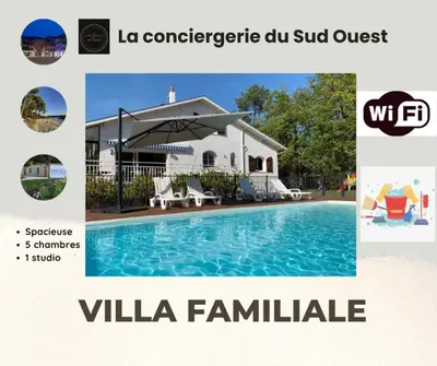 Plan de l'établissement Magnifique villa familiale piscine - 14 personnes