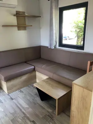 Coin salon dans l'établissement Mobilhome Biscarrosse Camping Mayotte
