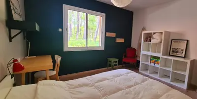 Un ou plusieurs lits dans un hébergement de l'établissement Villa Messangeles