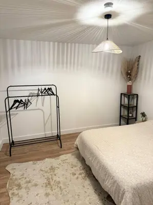 Un ou plusieurs lits dans un hébergement de l'établissement Appartement Éloi - 1 Chambre