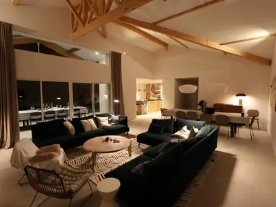Coin salon dans l'établissement Villa climatisée pour 10 pers. à Soustons avec piscine chauffée - FR-1-379-169