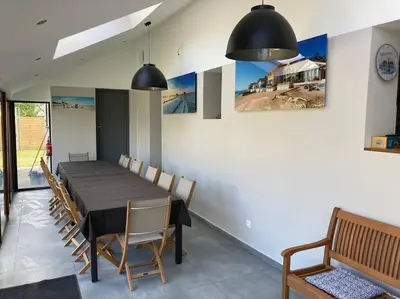 Plan de l'établissement Gîte Bassin d'Arcachon, piscine couverte chauffée