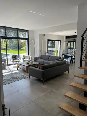 Coin salon dans l'établissement Villa OASIS Climatisée avec Piscine chauffée à Hossegor