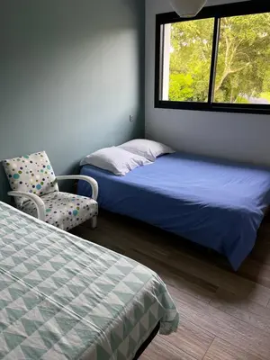 Un ou plusieurs lits dans un hébergement de l'établissement Villa OASIS Climatisée avec Piscine chauffée à Hossegor