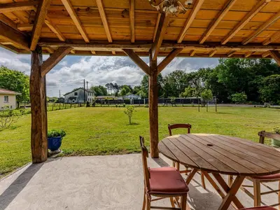 Jardin de l'établissement Maison mitoyenne 4 pers., animaux acceptés, terrasse à Sanguinet - FR-1-521-239