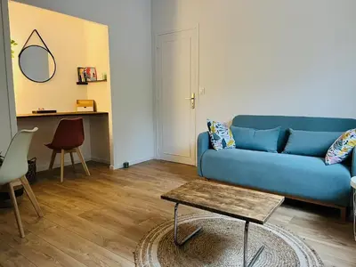 Coin salon dans l'établissement Chambre d'Hôtes du Lac
