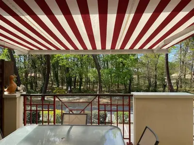 Balcon ou terrasse dans l'établissement Bel appartement T2 sur le Bassin d'Arcachon