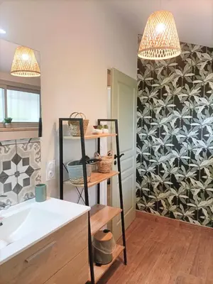 Salle de bains dans l'établissement Havre de Paix 40