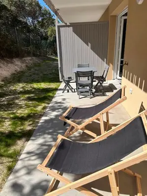 Terrasse ou espace extérieur de l'établissement A 600m de la plage - Le Cosy -