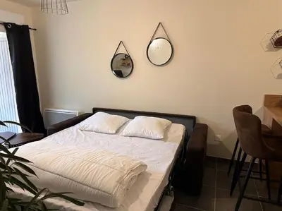 Un ou plusieurs lits dans un hébergement de l'établissement A 600m de la plage - Le Cosy -