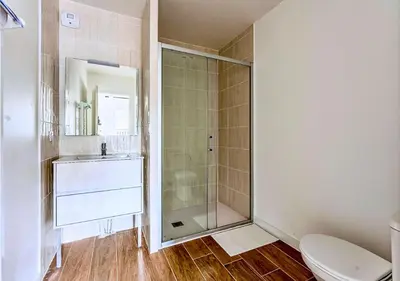 Salle de bains dans l'établissement Studio Biscawaï II