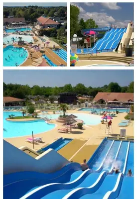 Piscine de l'établissement Mobil home 693 à la réserve 8 personnes avec terrasse couverte ou située à proximité