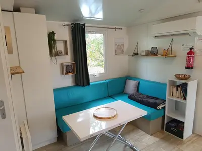 Coin salon dans l'établissement Vacances dans les Landes