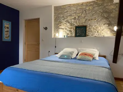 Un ou plusieurs lits dans un hébergement de l'établissement Chambres d'hôtes Maison Narbay aux portes du pays Basque