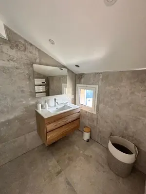 Salle de bains dans l'établissement Un air de paradis