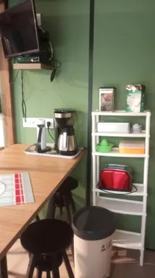 Cuisine ou kitchenette dans l'établissement chalet