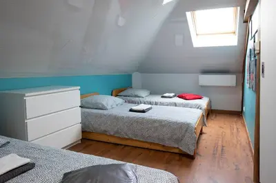 Un ou plusieurs lits dans un hébergement de l'établissement Maison familiale proche du lac