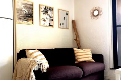 Coin salon dans l'établissement Appartement à Seignosse Le Penon - 200m plage