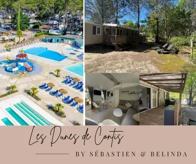 Piscine de l'établissement Sbvacances Mobil Home 3ch 2sdb sur Magnifique emplacement avec vue sur la forêt des landes ou située à proximité