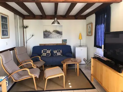 Télévision ou salle de divertissement dans l'établissement Village Océlandes - Maison à St Julien en Born - Landes