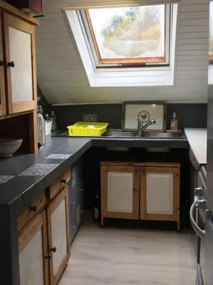 Cuisine ou kitchenette dans l'établissement Appartement chez Loulou
