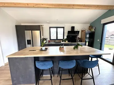Cuisine ou kitchenette dans l'établissement Le cap