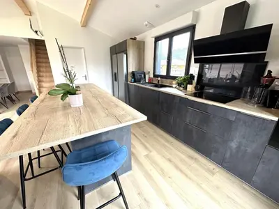 Cuisine ou kitchenette dans l'établissement Le cap