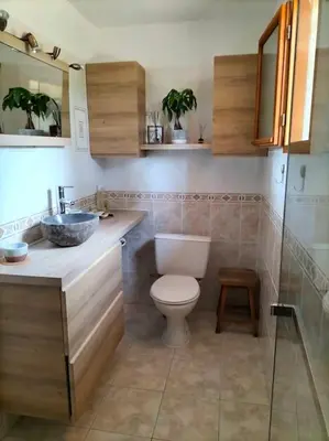 Salle de bains dans l'établissement Villa Entre Bordeaux et Arcachon
