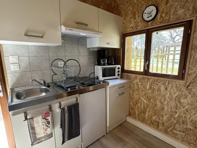 Cuisine ou kitchenette dans l'établissement Lou coutiot