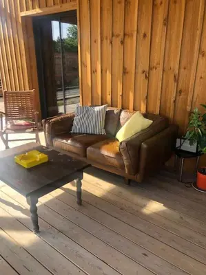 Coin salon dans l'établissement Maison typique proche bassin Arcachon