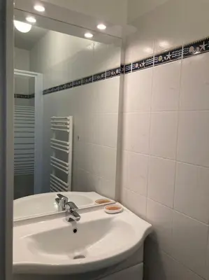 Salle de bains dans l'établissement Appartement cosy proche rue piétonne et plages