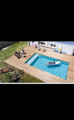 Piscine de l'établissement Sewa surf House 10min de Capbreton Hossegor ou située à proximité