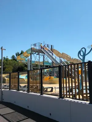 Parc aquatique au sein de le camping ou à proximité