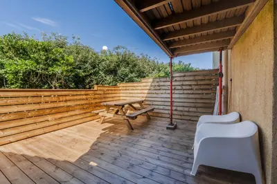 Balcon ou terrasse dans l'établissement Appartement avec terrasse/Bord de mer/Idéal SURF