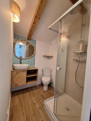 Salle de bains dans l'établissement Le spot Landais - Le gîte