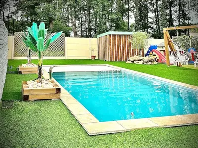 Piscine de l'établissement Maison 3 chambres avec piscine chauffée ou située à proximité