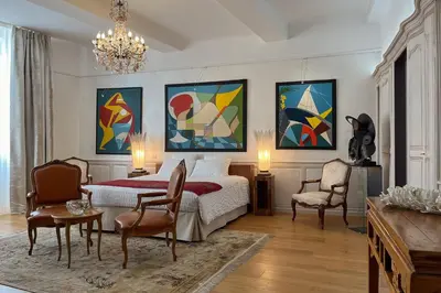 Coin salon dans l'établissement Chambre d'Art