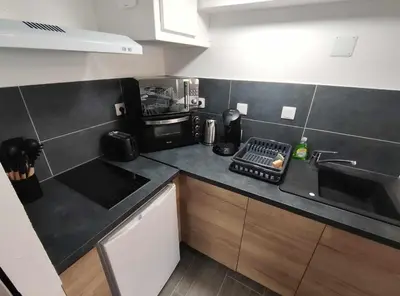 Cuisine ou kitchenette dans l'établissement Studio proche centre-ville