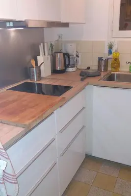 Cuisine ou kitchenette dans l'établissement Lou Galip