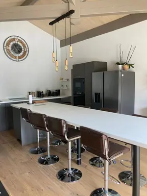 Cuisine ou kitchenette dans l'établissement ANGRESSE Villa Chris à 10 min d'HOSSEGOR