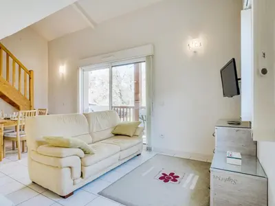 Télévision ou salle de divertissement dans l'établissement Apartment Les écureuils by Interhome