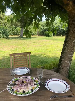 Jardin de l'établissement Appartement en pleine nature