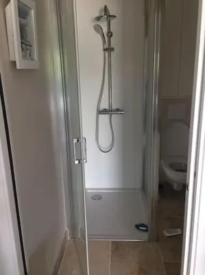 Salle de bains dans l'établissement Cap Ocean