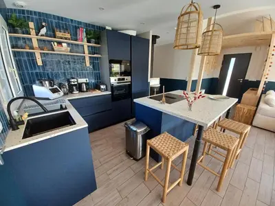 Cuisine ou kitchenette dans l'établissement Belle Villa bassin d'Arcachon
